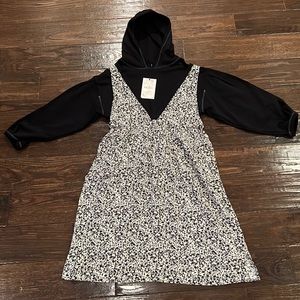 Zara girls sweatshirt hoodie dress